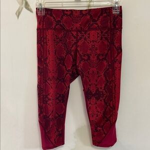 Lululemon Athletica Ziggy Red Snake Print Leggings